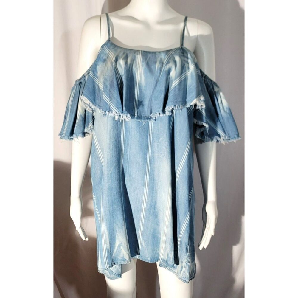 Vintage Havana Bare Shoulders Blouse - Size S